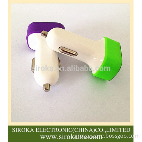 Hot selling 3 USB ports cellphone car charger,portable USB cellphone charger adapter for Samsung for Apple iPhone